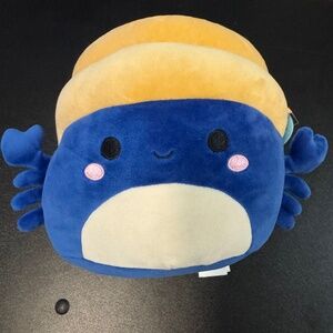 Squishmallows Lenore Crab Small Plush Toy Blue Yellow White Washable 2024 NWT